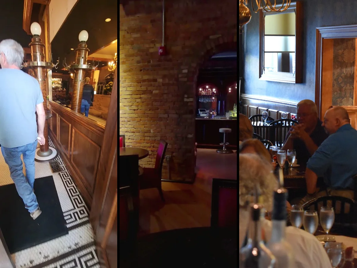 Refined restaurant tables set for dinner service.
